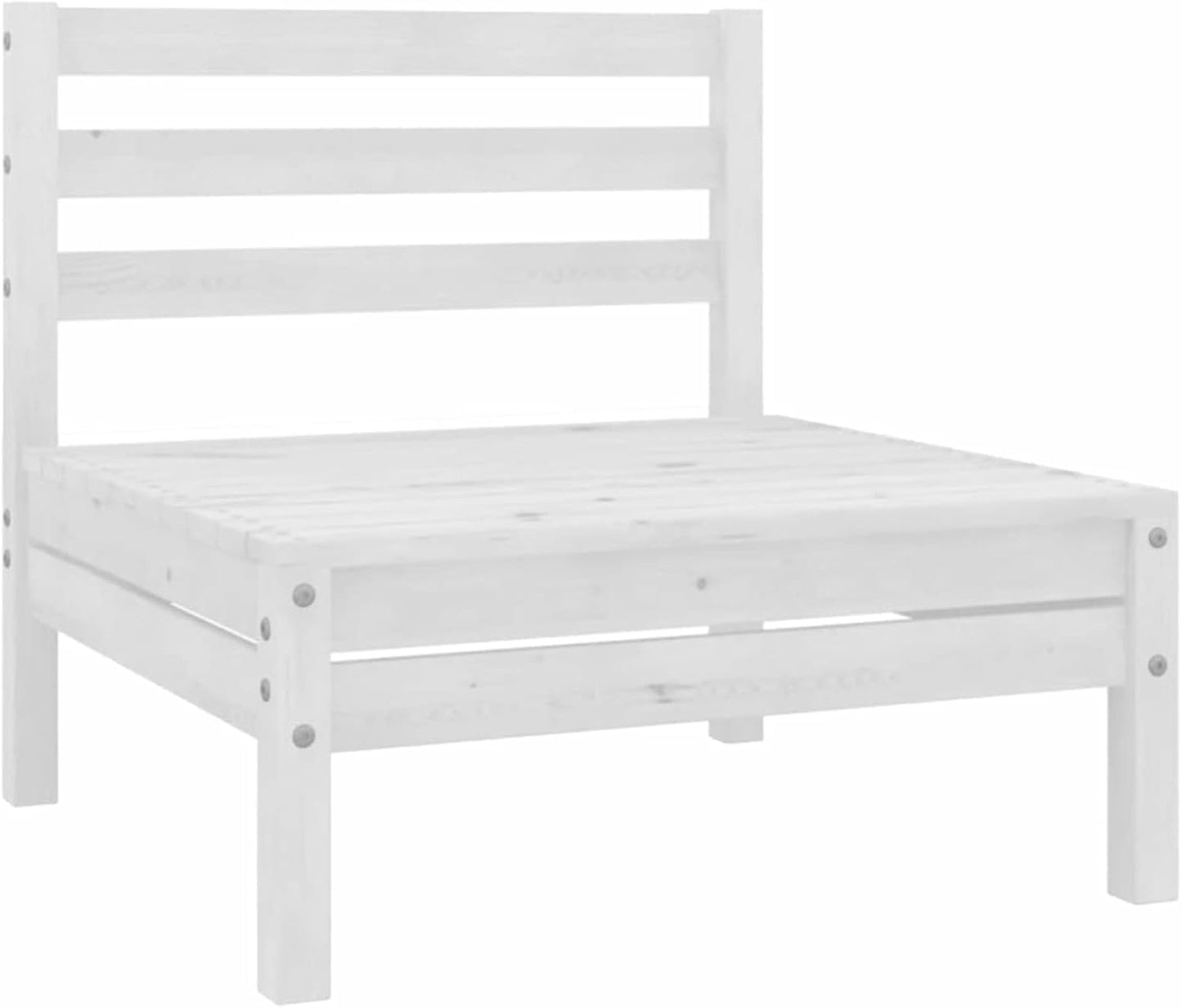Homgoday Set Salotto da Giardino 11 pz in Legno Massello di Pino Bianco, Lettini Prendisole, Divano Letto Mobili, Lettini da Giardino, Lettino da Piscina Esterno Piscina