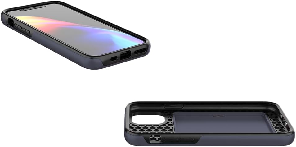 Asuwish Phone Case Compatible with iPhone 16 Pro 6.3 inch and Tempered Glass Screen Protector Cover Cell Accessories Card Holder Slot Kickstand Slim Protective i Phone16 i16 16Pro Women Men Navy Blue