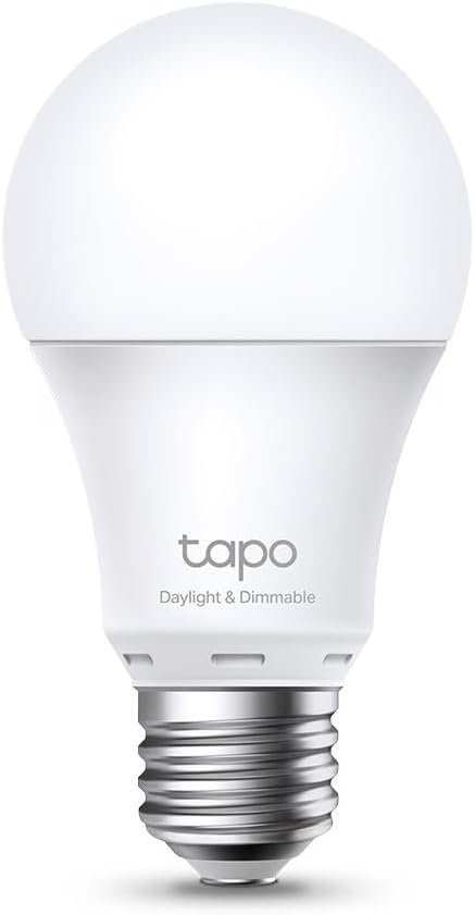 TP-Link Tapo L520E Smart WiFi Light Bulb E27, Cool White and Dimmable, No Hub Required, Compatible with Alexa, Google Assistant, Flows and Schedules