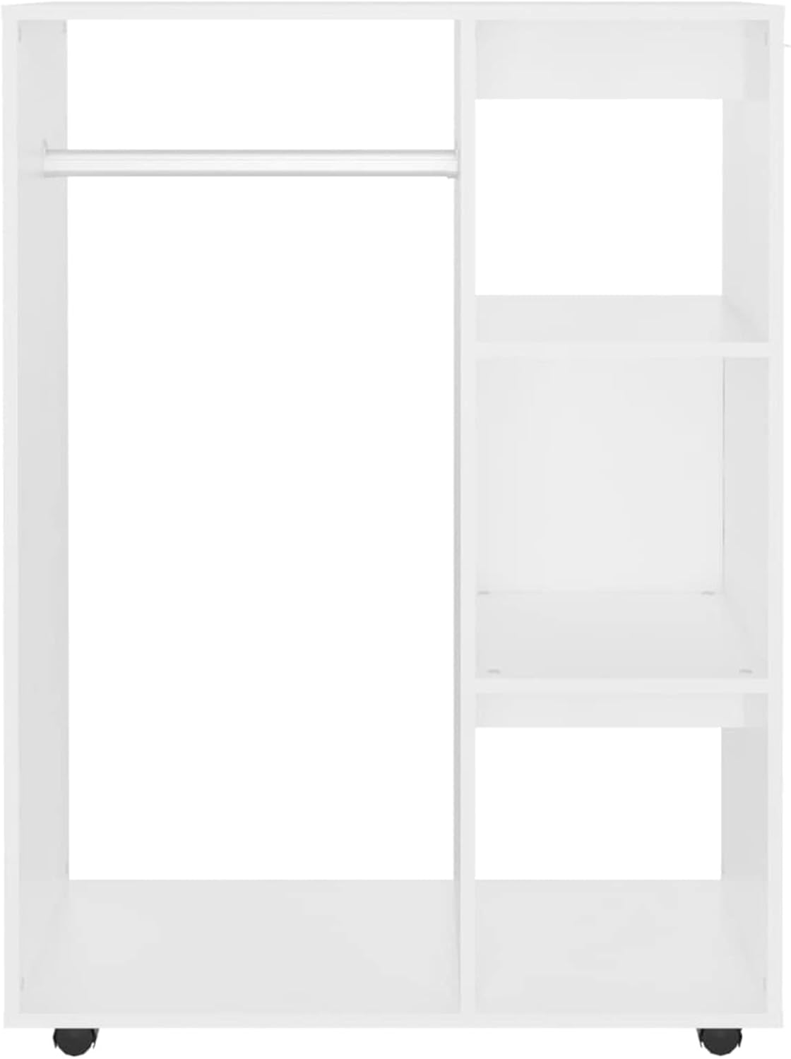 Susany White Wardrobe, Bedroom Wardrobe, Multi-Purpose Modern Furniture 80 x 40 x 110 cm in Particle Board