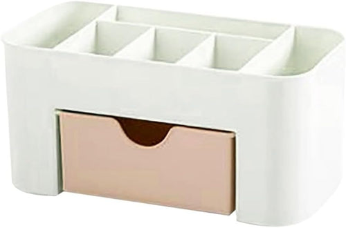 Generico Makeup Organizer Makeup Holder Bathroom Containers for Skincare Makeup with Drawers - Large Plastic Cosmetic Organizers for Creams Brushes Women Accessories (Pink)