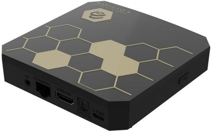 BuzzTV Classic Anniversary Edition 4K Media Device with 4GB RAM, 64GB Storage, BT-350 Voice Remote, Dual Antennas, Gigabit LAN, USB-C Port, and Wi-Fi 6