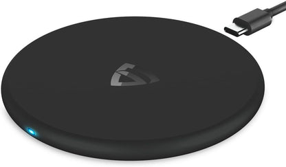 RAEGR Arc 400 Pro 15W Type-C PD | Made in India | Qi-Certified Wireless Charger with Fireproof ABS Compatible with iPhone 16/15/14/13 Series, Galaxy S25/S24/S23 Series, OnePlus 9/9 Pro -Matte Black
