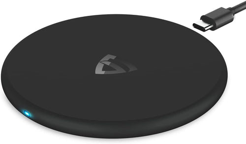 RAEGR Arc 400 Pro 15W Type-C PD | Made in India | Qi-Certified Wireless Charger with Fireproof ABS Compatible with iPhone 16/15/14/13 Series, Galaxy S25/S24/S23 Series, OnePlus 9/9 Pro -Matte Black