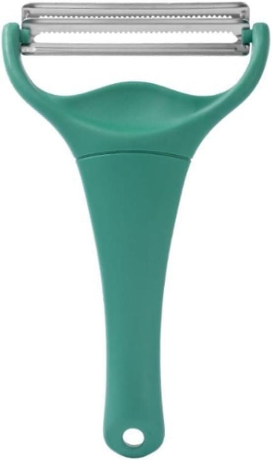Cabbage Peeler Pro with 2 Blades, Julienne and Shaving Stainless Steel Vegetable Slicer for Cabbage, Heavy-Duty Dark Green Peeler for Slaw, Salads, and Bulk Meal Prep