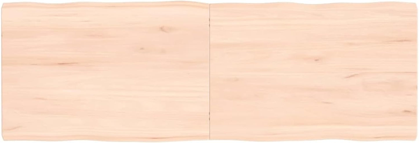 Solid Wood Tabletop 120 x 40 cm, Unfinished Live Edge, Versatile Kitchen Center Table, Dining Table Replacement, Desk Surface, Perfect for Home and Office Use