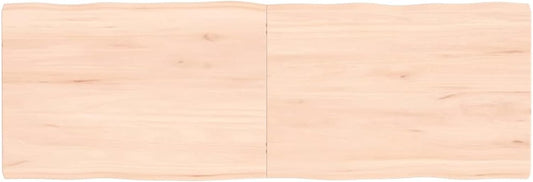 Solid Wood Tabletop 120 x 40 cm, Unfinished Live Edge, Versatile Kitchen Center Table, Dining Table Replacement, Desk Surface, Perfect for Home and Office Use