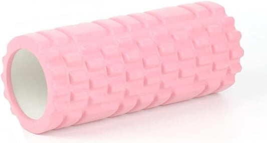 WEZCHUGHAOL High Density Foam Roller for Deep Tissue Massage - Exercise Patented Roller for Muscle Massage and Trigger Point Release - Back Roller for Fitness (Pink)