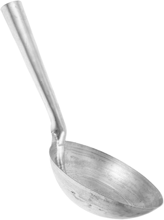 Totority Iron Ladle Spoon for Feeding and Watering Heavy Duty Horse Feed Scoop for Livestock Durable Iron