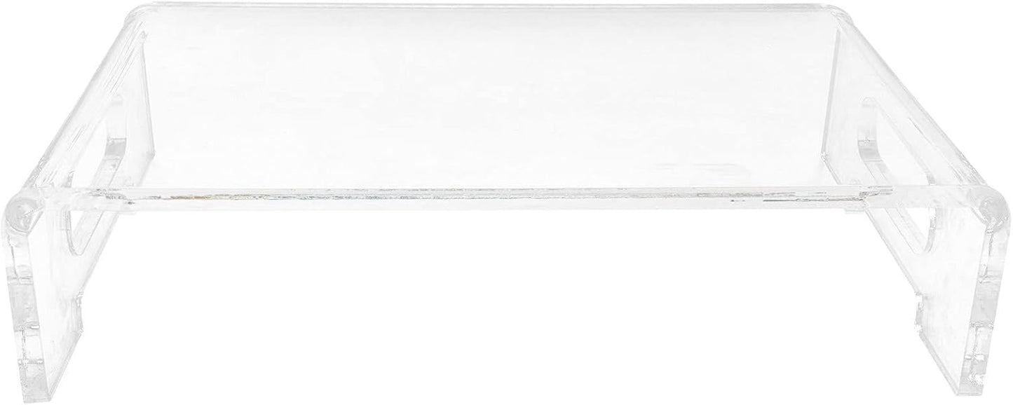 Computer Monitor Stand Riser for Desk, Acrylic Monitor Stand, Transparent and Eye Desk Riser for Home, School, and Office, for Ergonomic Workspace Organization