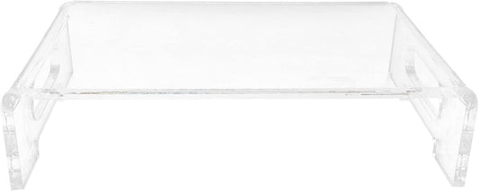 Computer Monitor Stand Riser for Desk, Acrylic Monitor Stand, Transparent and Eye Desk Riser for Home, School, and Office, for Ergonomic Workspace Organization
