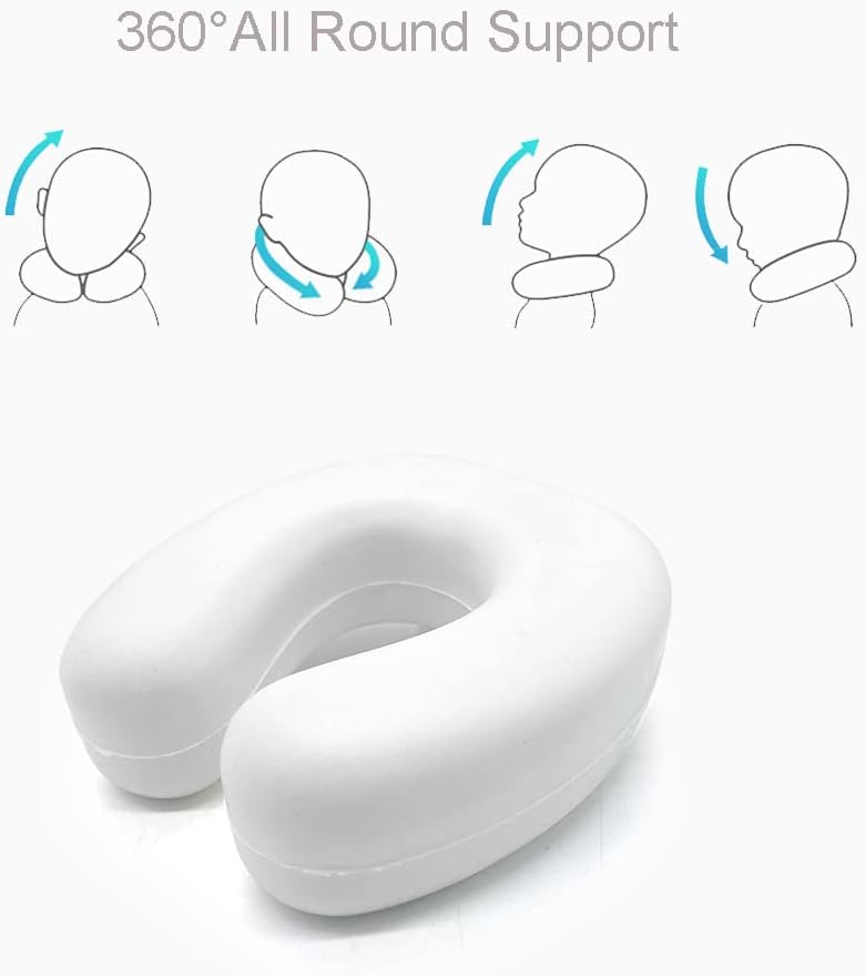 Gluck Plants Travel Pillow,Neck Pillow for Traveling U Shaped Memory Foam Blue Portable Headrest Sleep Airplane Travel Neck Pillow for Flight,Car & Home,Office