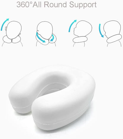 Gluck Plants Travel Pillow,Neck Pillow for Traveling U Shaped Memory Foam Blue Portable Headrest Sleep Airplane Travel Neck Pillow for Flight,Car & Home,Office