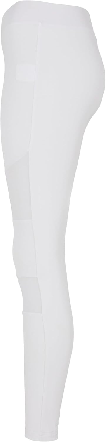 Urban Classics Women's High Waist Stretch Mesh Leggings with Regular Fit and Tapered Leg