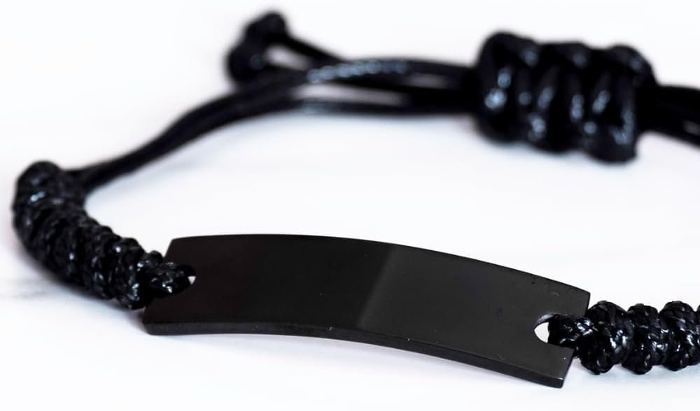 Health and Safety Engineer Inspirational Black Rope Bracelet for Graduation and Holidays - Like wrestling a pig, you never win