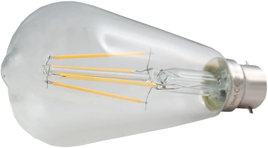 65616 VERBATIM B22 Filament St-64 Clear Pear Dim 5W 470Lm 2700K Wattage: 5W Wattage: 5W, Wattage Equivalent: 40W