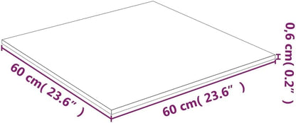 Tempered Glass Tabletop 60 x 60 cm - Elegant Square Table Surface for Dining, Coffee, Gold Home Decor - Durable, Stylish, Easy to Clean, Perfect for Modern Interiors