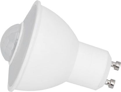 Motion Sensor Light Smart Bulb - Infrared Body Sensing GU10 Bulb, 5W 500LM LED, AC100-240Volt White Light for Indoor Lighting
