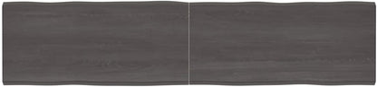 Solid Wood Tabletop, Dark Brown, 220 x 50 x (2-4) cm, Live Edge, Replacement for Coffee Table, Kitchen Dining Table, Desk Top, Countertop, Durable & Stylish