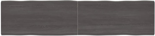 Solid Wood Tabletop, Dark Brown, 220 x 50 x (2-4) cm, Live Edge, Replacement for Coffee Table, Kitchen Dining Table, Desk Top, Countertop, Durable & Stylish