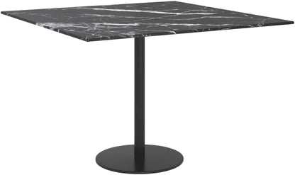 Black Marble Design Tempered Glass Tabletop 60 x 60 cm – Ideal for Dining Tavoli, Coffee Tavoli, Garden Tables – Safe, Durevole, Elegant Furniture Upgrade
