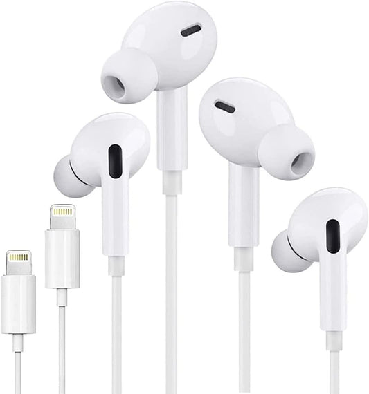 2 Pack-Apple Earbuds with Lightning Connector(Built-in Microphone & Volume Control) in-Ear Stereo Headphones Headset Compatible with iPhone 12/SE/11/XR/XS/X/7/7 Plus/8/8Plus - Support All iOS System