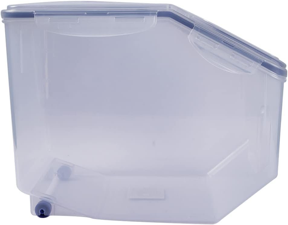 Lock & Lock Plastic Rice Case 12L Container/Storage Food Organiser w/Cup Clear