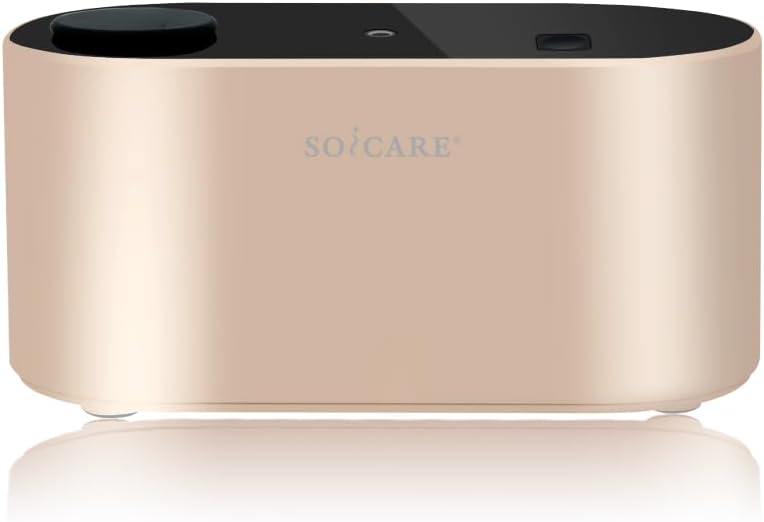 SOICARE Cordless Rechargeable Waterless Diffuser for Essential Oils, Battery Operated Wireless Portable Nebulizing Essential Oil Diffuser, Scent Diffuser for Home Office Hotel Collections (Rose Gold)