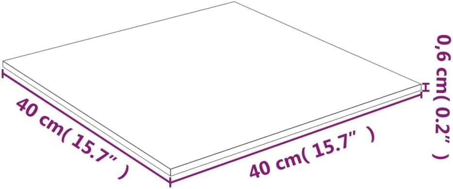 Tempered Glass Tabletop 40 x 40 cm, Clear Surface, Durable & Stylish for Home Decor, Dining, Coffee Tables - Perfect for Modern Interiors