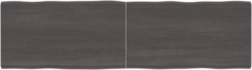 Solid Wood Tabletop, Dark Brown, 180 x 50 x (2-4) cm, Live Edge Design, Kitchen Coffee Table Replacement, Dining Table, Desktop Surface, Finish