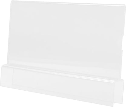 CAXUSD Acrylic Name Card Holder for Desk Clear Replaceable Card Display Stand Professional Office Supplies Elegant Design for Workspace Organization Slot
