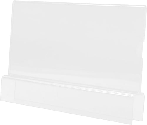 CAXUSD Acrylic Name Card Holder for Desk Clear Replaceable Card Display Stand Professional Office Supplies Elegant Design for Workspace Organization Slot