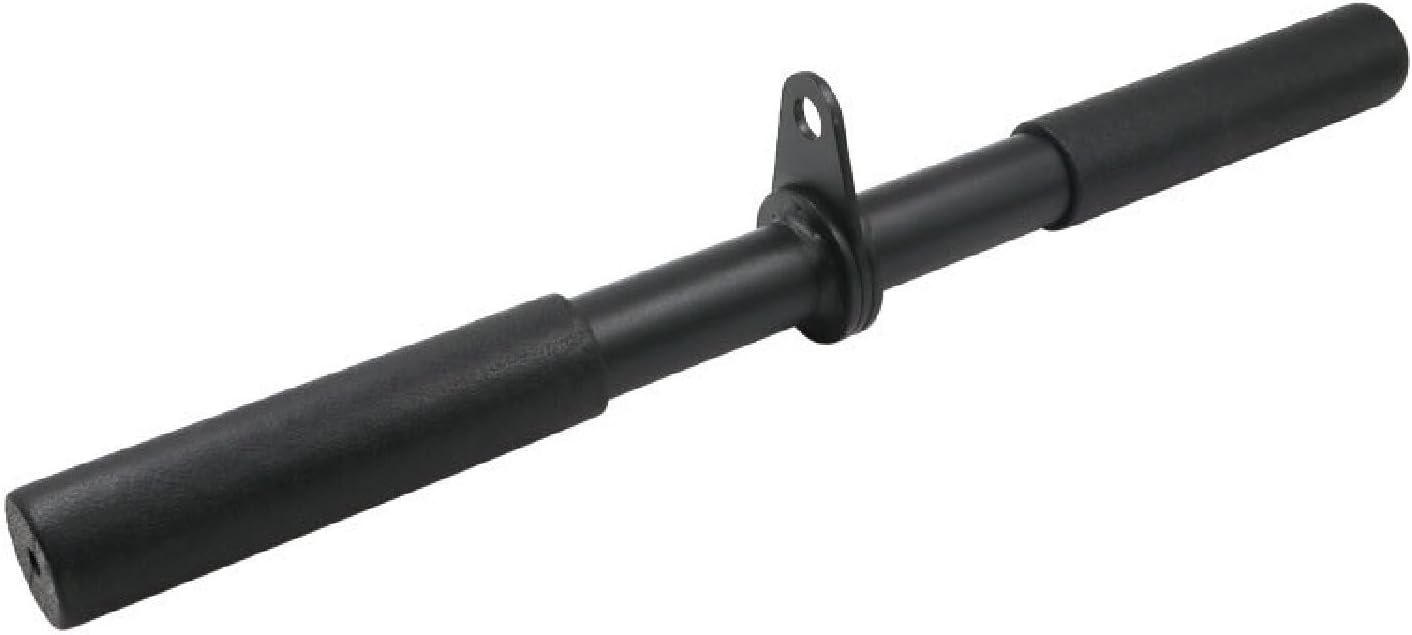 Hysgscwd Pulldown Straight Bar, LAT Pull Down Straight Rotating Bar with Rubber Grips, Tricep Press Down Cable Machine Attachment for Pulley Cable Machine Rowing Machine for Home Gym Strength Exercise