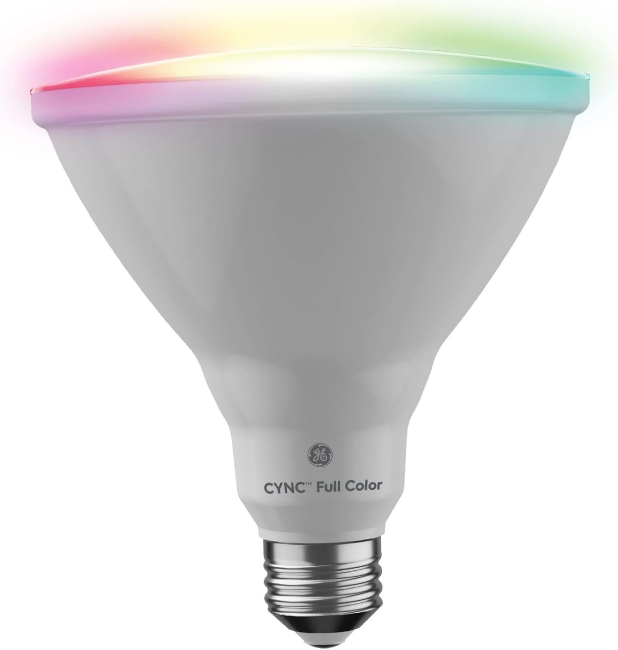 GE CYNC Outdoor Smart Bulb PAR38 Full Color 90W Replacement, Bluetooth/Wi-Fi Enabled, Works with Alexa, Google Assistant Without Hub
