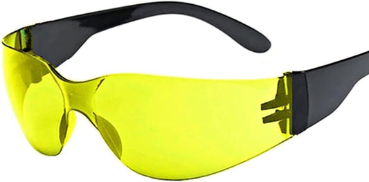 Safety Glasses, Anti-Fog and Anti Scratch Reduction Coating, Reinforced Resistant and Protective Lens, Eye Protection Glasses Safety For Snug Fit (Yellow)