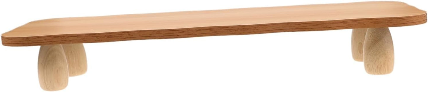 ARTIBETTER Metal Riser Stand Monitor Shelf for Desk Wooden Desktop Organizer Floor Riser Desk Monitor Stand Enhance Workspace Organization
