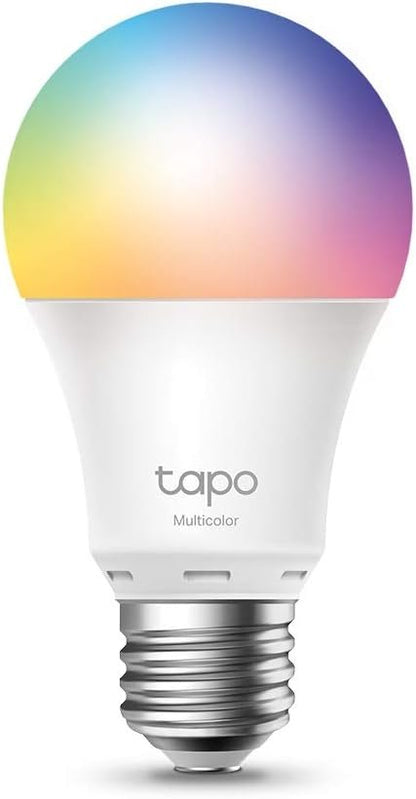 TP-Link Tapo Smart Wi-Fi Light Bulb, Multicolour, E27, 60W Equivalent, Preset, Schedule & Timer, Sunrise and Sunset Modes, Voice & Remote Control, Away Mode, No Hub Required (Tapo L530E)