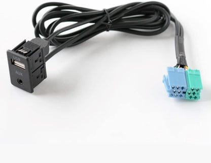 Borimend Radio Extension AUX USB Port Adapter Wiring Assy for