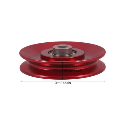MUCKLILY U Groove Bearing, Aluminum Alloy Pulley Wheel for Gym, 90㎜ Heavy Duty Bearing, Fitness Equipment Accessory for Home Gym Cable Systems Smooth Operation Easy Installation