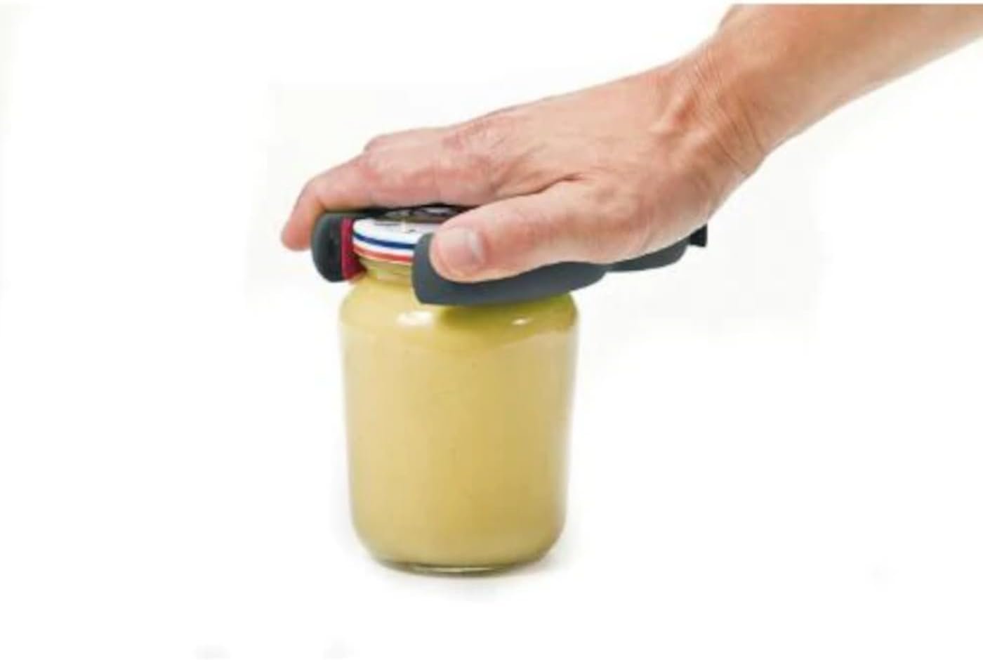 Progressive Prepworks 6-in-1 Multi Opener - Ultimate Kitchen Essential with Soft Grip Coating, Versatile Opening of Jars, Bottles, Soda Caps, Safety Seals, and Pull Tabs, Ergonomic Handle - Black/Red