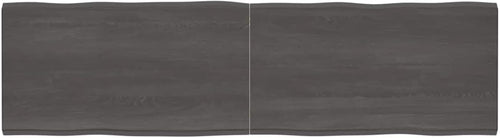 Solid Wood Tabletop, Live Edge, Dark Brown, 220 x 60 x (2-4) cm, Replacement for Kitchen Coffee Table, Dining Table, Desk Top - Durable & Stylish Surface.