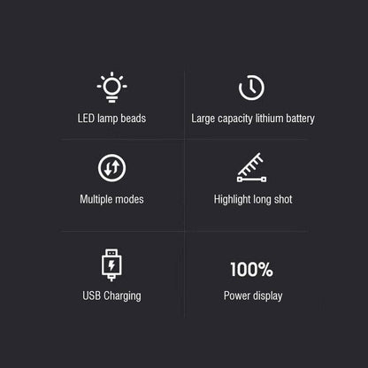 Super Bright COB LED Rechargeable Tactical Flashlight Self Protect Long Torch