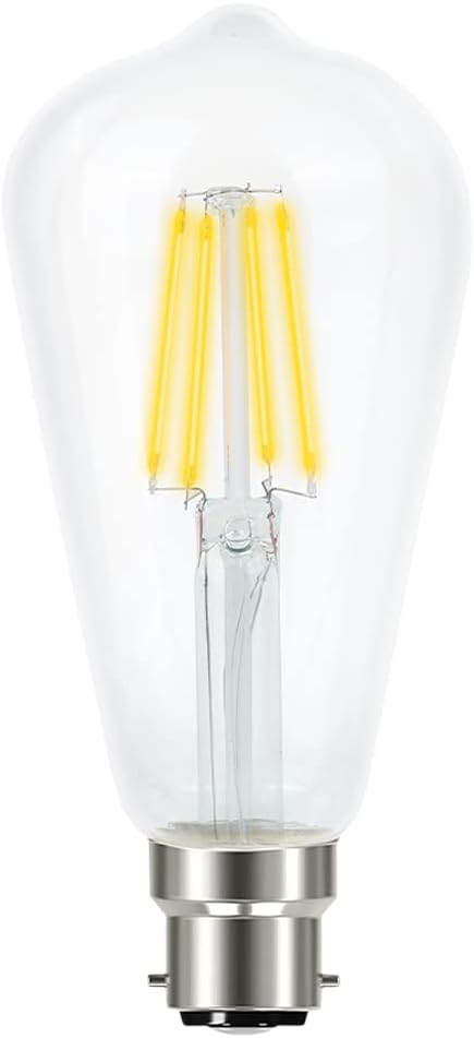 65616 VERBATIM B22 Filament St-64 Clear Pear Dim 5W 470Lm 2700K Wattage: 5W Wattage: 5W, Wattage Equivalent: 40W