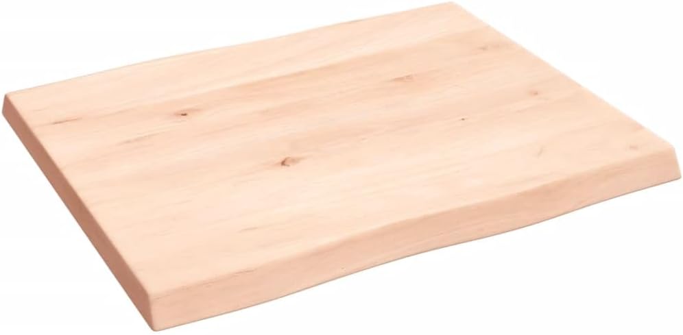 Solid Oak Table Top 60 x 50 cm – Unfinished Wood Replacement for Kitchen Coffee Table, Dining Table, Desk, Gold Countertop – Perfect for DIY Home Projects