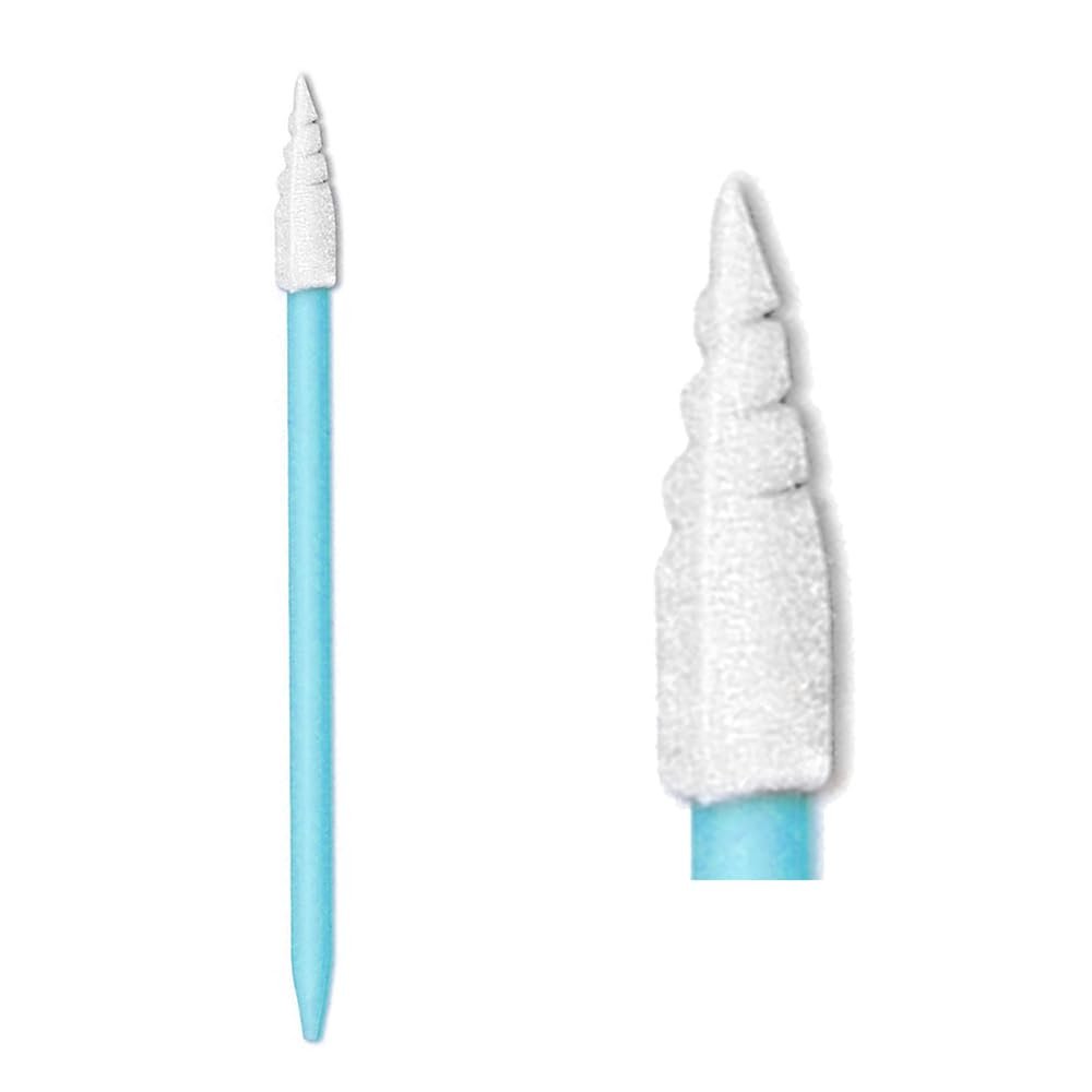 300pcs 2.559" Multi-Purpose Cleanroom Mini Spiral Pointed Tipped Foam Swab Cleaning for Detailing, Tiny Tight Places and Crevice Area CK-FS751B