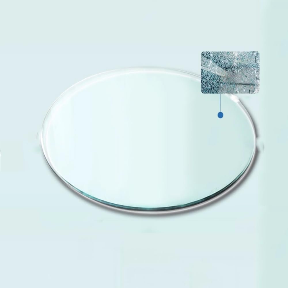 BTBZGFGNYU 11-16inch Clear Glass Table Top for Dining Table, Small Home Coffee Table Top Round Smooth Tempered Glass Tabletop for Protect Countertop(13inch(32cm))
