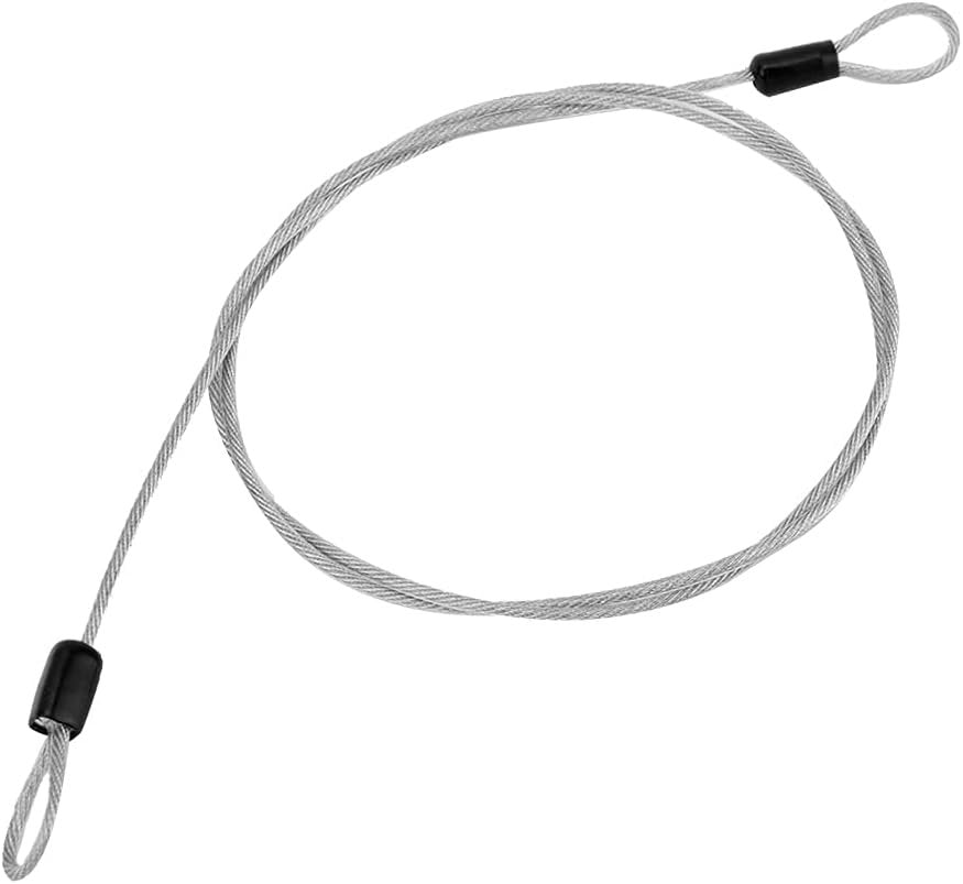 Joyzan Safety Steel Cable, Outdoor Travel Security Cable Lock Toroidal Bicycle Cables Cycling Sports Internal Loop Wire Rope for Luggage Backpacks Bikes Ski Snowboard Scooter U Locks Padlocks 100cm