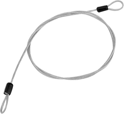 Joyzan Safety Steel Cable, Outdoor Travel Security Cable Lock Toroidal Bicycle Cables Cycling Sports Internal Loop Wire Rope for Luggage Backpacks Bikes Ski Snowboard Scooter U Locks Padlocks 100cm