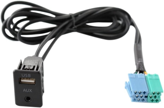 Borimend Radio Extension AUX USB Port Adapter Wiring Assy for