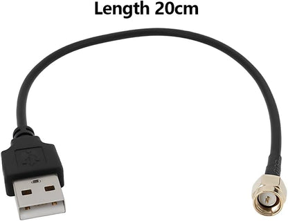 EMSea 2 Pieces SMA Male to USB Connector Coaxial Cable RG174 Connector Adapter Length 20 cm for Electronic Equipment Debugging Signal Transmission Wireless Equipment